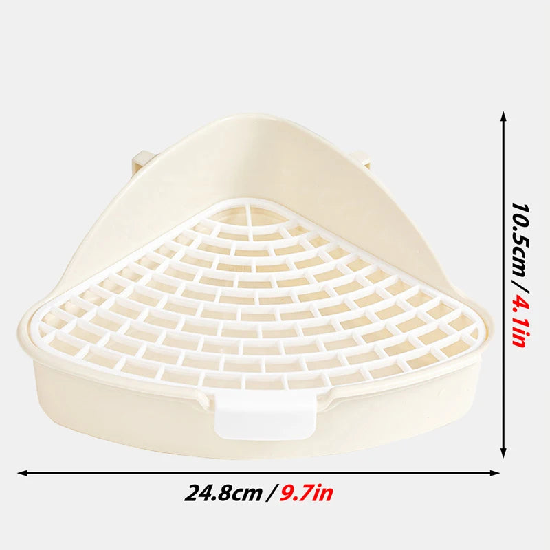 Rabbit Litter Pan Animal Potty Trainer Bunnies Corner Toilet Box for Ferret Hamster Dragon Cat Guinea Pig Dutch Pig Supplies