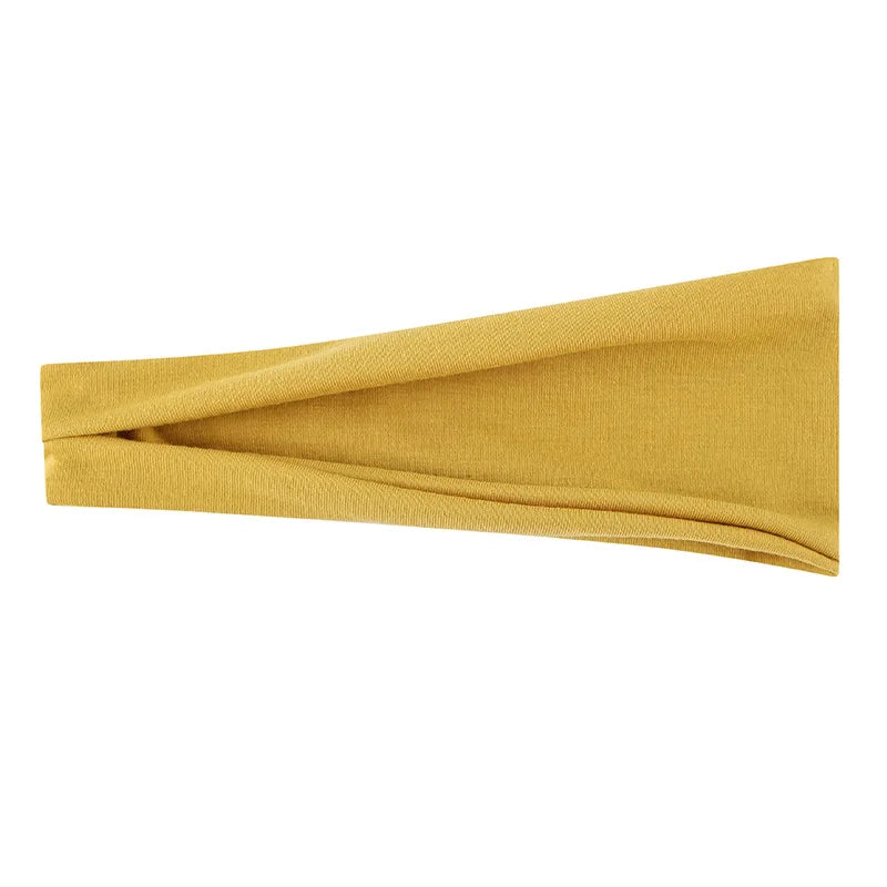Women's Solid Color Elastic Turban Yoga Headband