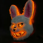NEW LED  Light Halloween Cosplay Face Mask Party Show Stage Make-up Horror Bloody Rabbit Bear Mask Cartoon Carnival  Head Cover