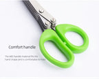 Multi-Layer Stainless Steel Kitchen Scissors – Herb, Vegetable & Green Onion Cutter Tool