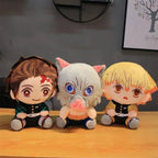 @20cm Hot Japan  Slayer Plush Dolls Lovely Anime Kimetsu No Yaiba Kamado Tanjirou Nezuko Zenitsu Kyoujurou Toys Kids Gifts