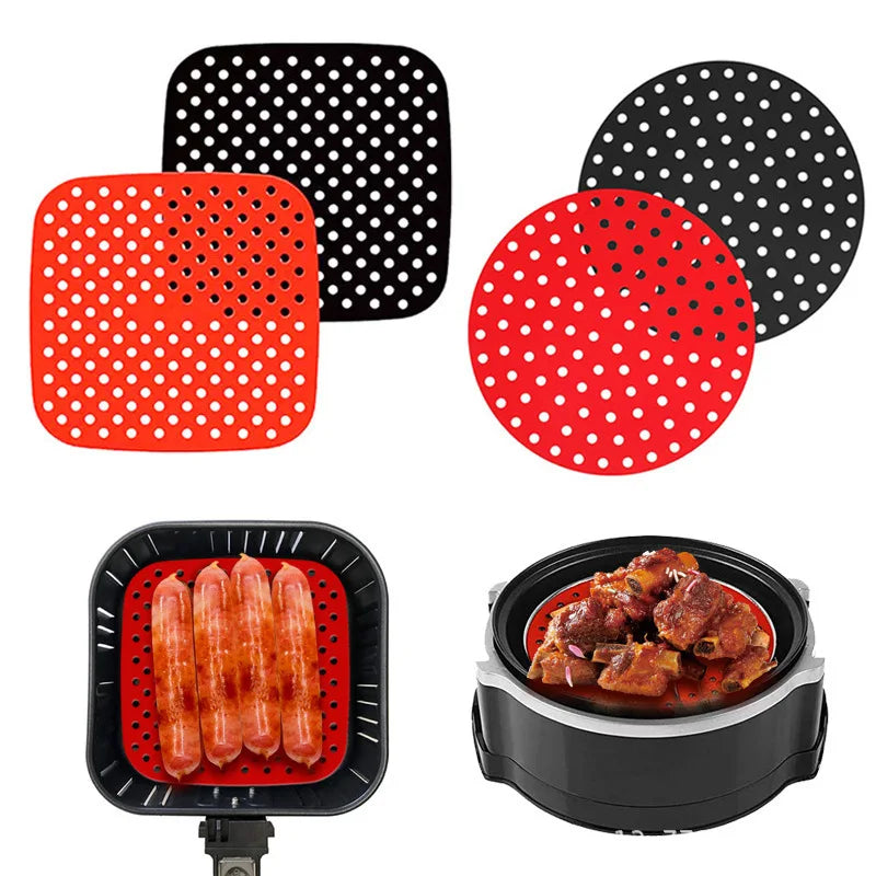 Reusable Air Fryer Silicone Mat – Non Stick Cooking & Baking Liner