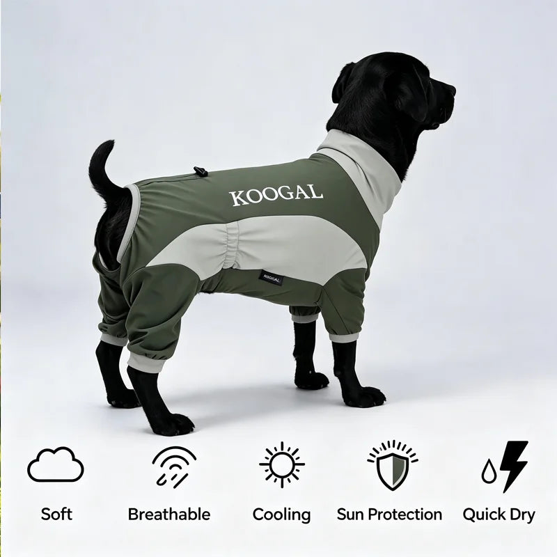 Summer Dog Cooling Clothes, Pet Sun Protection Quick-Drying Cool Dog One-Piece Clothes, Suitable for Small, Medium and Large-Siz