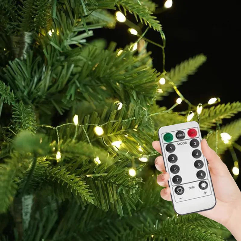 LED Firecracker String Lights Remote Control Halloween Garland EU/US DC Power Fairy Light for Wedding Party Christmas Decoration