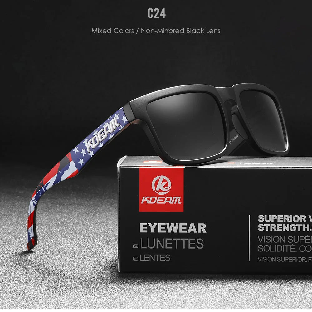 KDEAM Square Polarized Sunglasses UV400 for Men & Women