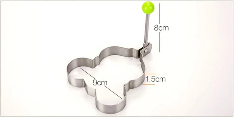 Stainless Steel Heart Fried Egg Mold for Pancakes and Omelettes