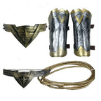 Super Princess Diana Cosplay Costume for Women Headdress Armband Gauntlet Tiara Wrist Lasso of Truth Accessory Props Halloween