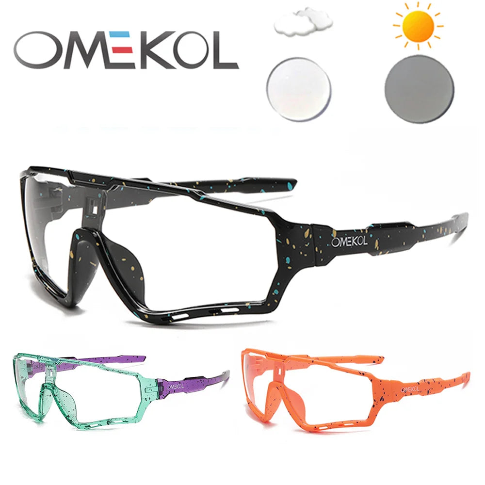 Photochromic Cycling Glasses UV400 Sports Sunglasses for Men & Women Outdoor