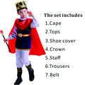 Boys King Carnival Costume 7 Piece – Royal Prince Outfit