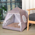 Cat Broken Flower Tent Semi Enclosed Internet Celebrity Tent Nest Universal For All Seasons Pet Supplies Summer Dog And Cat Nest