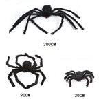 30/90/150cm Halloween Black Scary Giant Spider Huge Spider Web Halloween Decor Home Bar Haunted House Prop Holiday Outdoor Decor