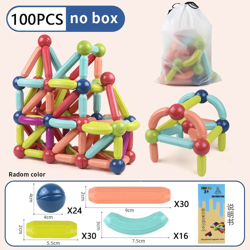 Magnetic Constructor Blocks STEM Building Set for Creative Kids