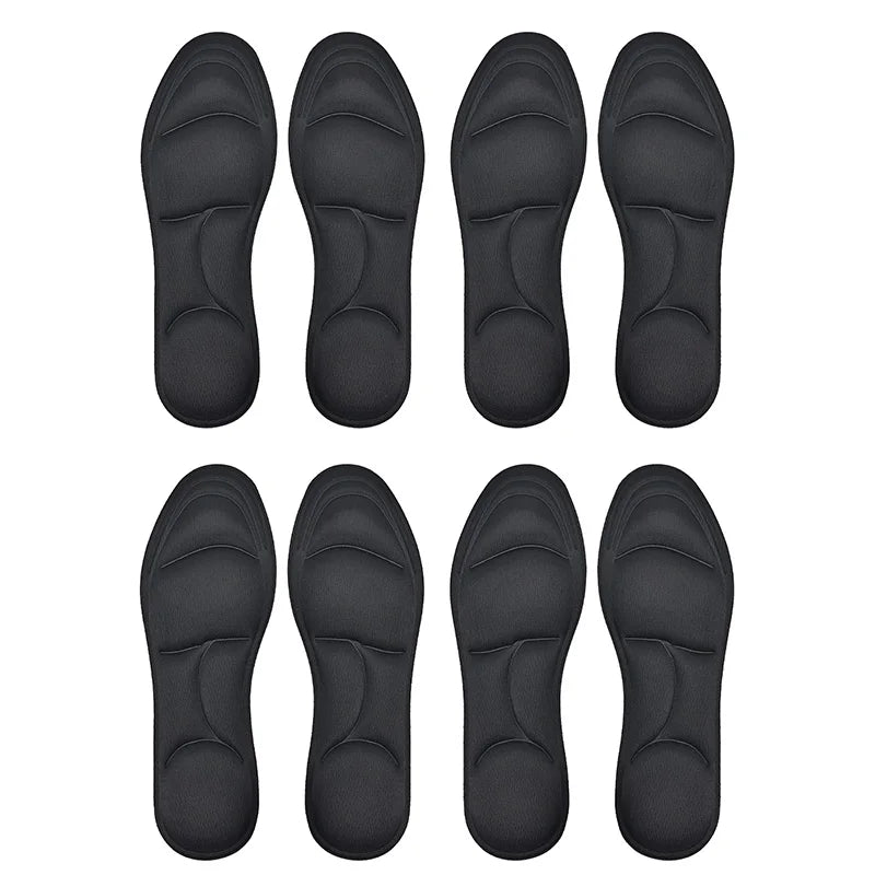 4PCS 5D Massage Memory Foam Insoles Thickening Breathable Cushion Cushioning Comfort Suitable For High Heels Insoles