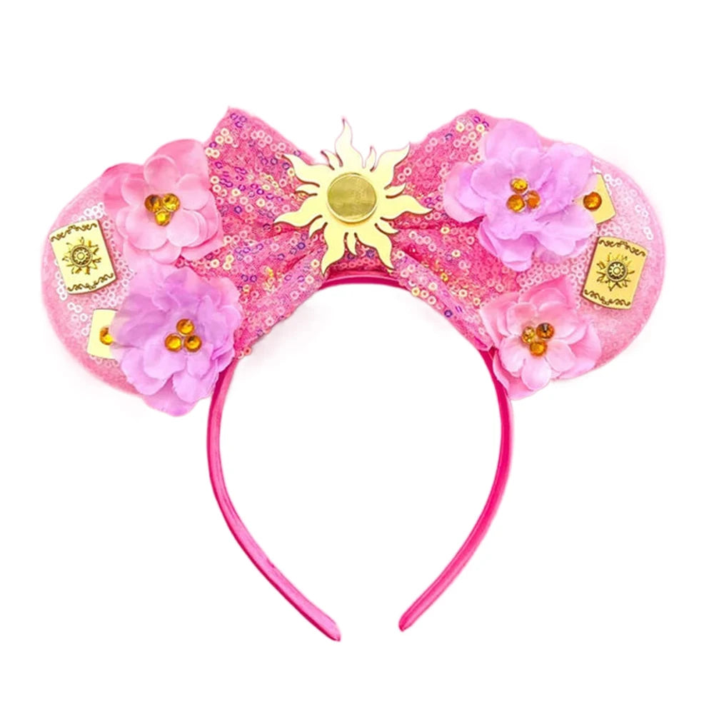 Mouse Ears Sequin Bow Cosplay Headband for Women & Adults