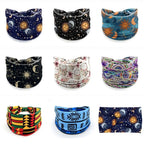 Boho Print Wide Knot Elastic Headband for Women