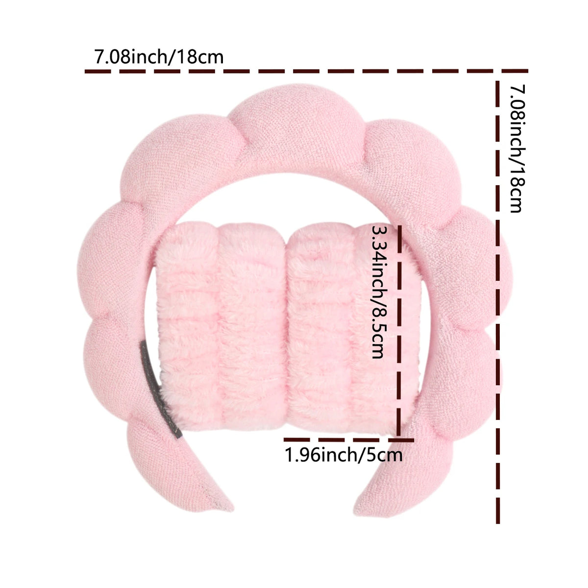 Microfiber Spa Headband & Face Wash Wristband Set