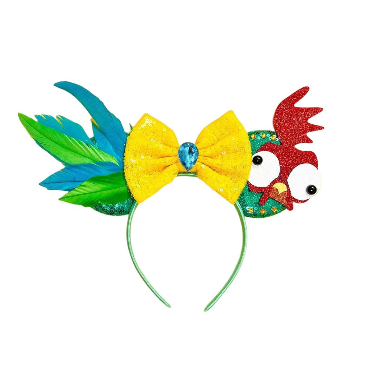 Mouse Ears Sequin Bow Cosplay Headband for Women & Adults