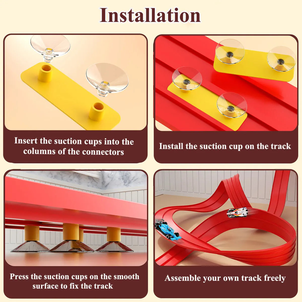 Flexible DIY Race Track Mini Car Playset