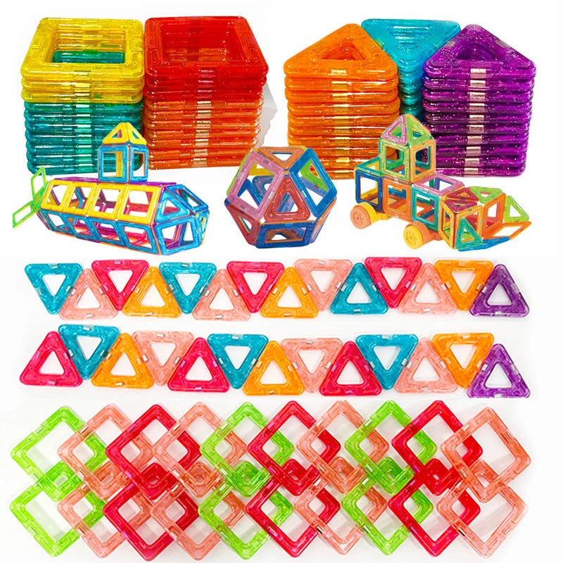 64-184PCS Kids Magnetic Building Blocks – STEM Construction Toy Set