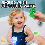 Glowable Animal Washing Water Set Floating Water Light Net Fishing Fish Playing Water Toys Children's Baby Bath Toys Floating