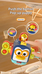 Montessori Busy Board Cube Sensory Toy – Toddler Learning Activity