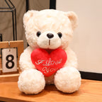 15/25CM Kawaii Cartoon Anime Love Rose Hat Bear Stuffed Animal Plush Toy Children's Couple Bear Handmade Doll Festival Gift