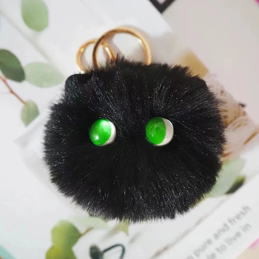 Blush Cat Ball Plush Keychain Cute Cat Bag Charm