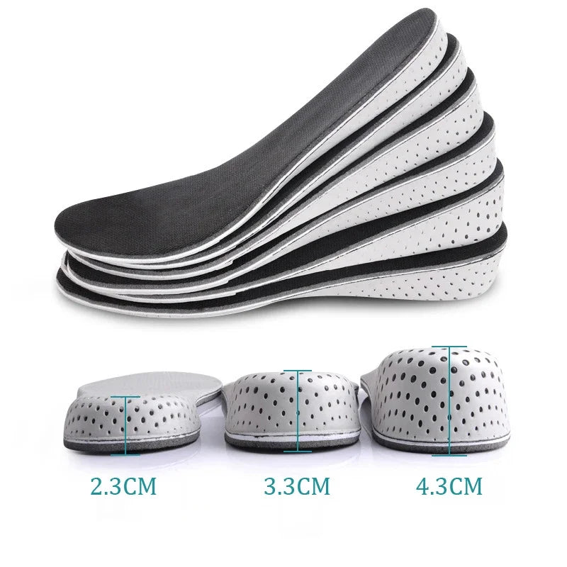 1Pair EVA Shock Absorbing Height Increase Insoles Casual Sports Shoes Insole for Feet Shoe Pads 2.3/3.3/4.3cm Growing Shoe Sole