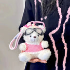 Brown Bear Plush Keychain Cute Bag Charm Gift for Kids and Women