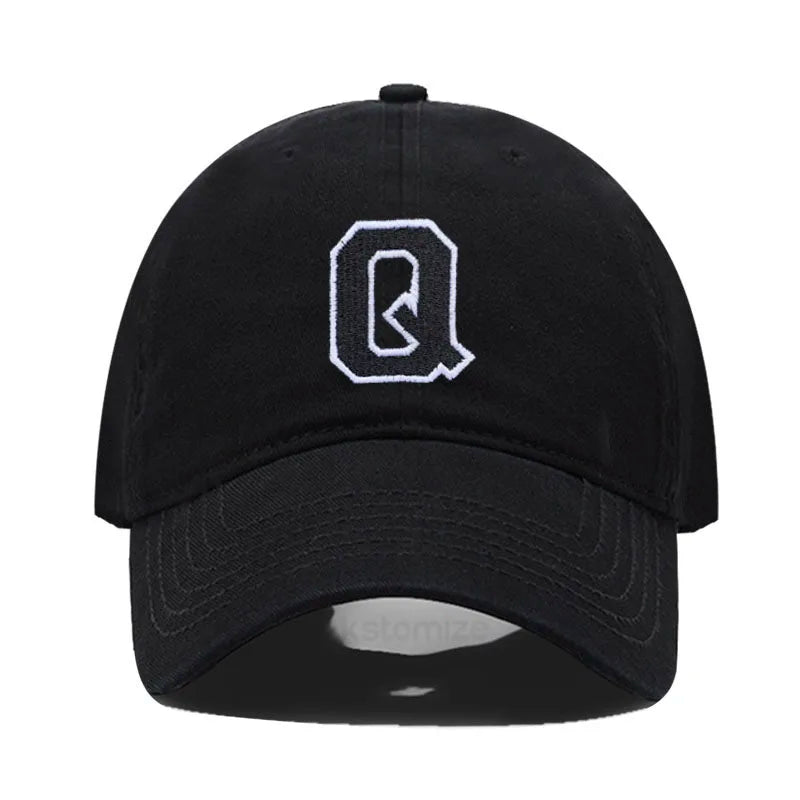 Initial Letter Embroidery Baseball Cap for Casual Sport Style