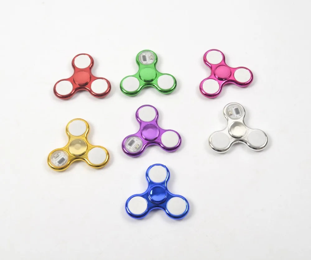 Creative LED Light Fidget Spinner Glow Fingertip Stress Relief Toy