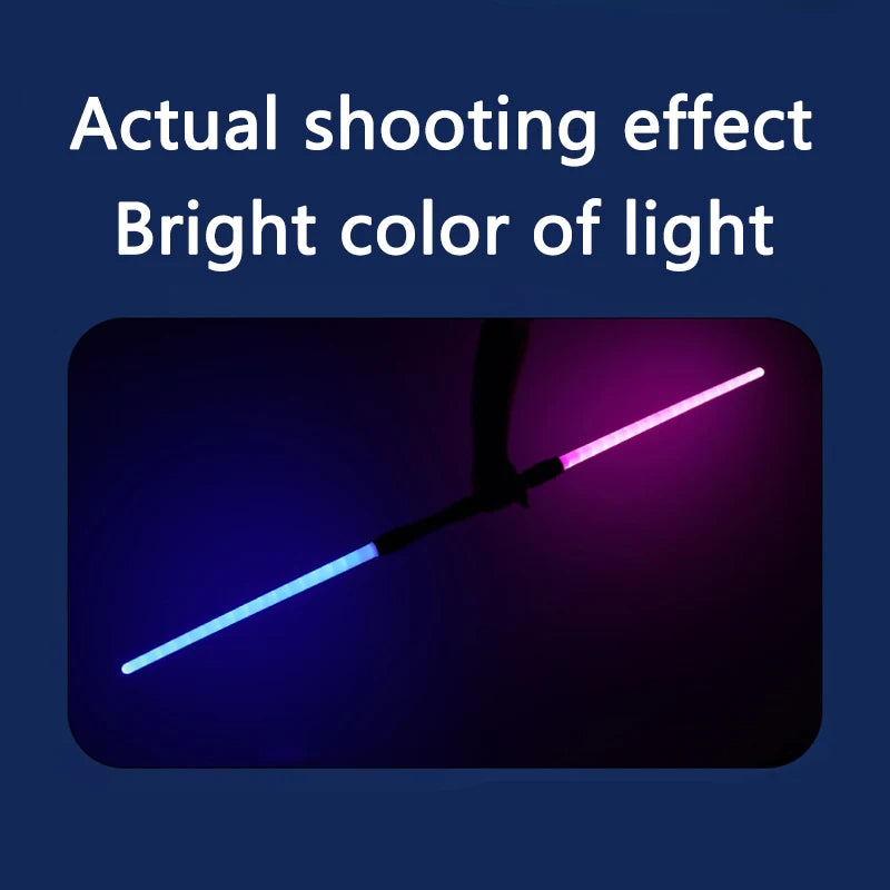 Sword Lightsaber Red and Blue Double Saber Rave Transformation Children's Gift Cosplay Boy Cool Flashing Toy