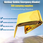 Emergency Thermal Survival Poncho Blanket for Camping & First Aid