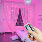 Wedding Garland Fairy Lights Outdoor 8 Mode LED USB Curtain Light String Christmas Tree Holiday Decoration Garden Light