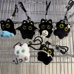 Cute Black Cat Plush Keychain Kawaii Bag Charm