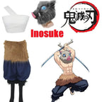 NEW Halloween Costumes Anime Demon Slayer Hashibira Inosuke Cosplay Pig Mask Bandage Pants Kimetsu no Yaiba Suit