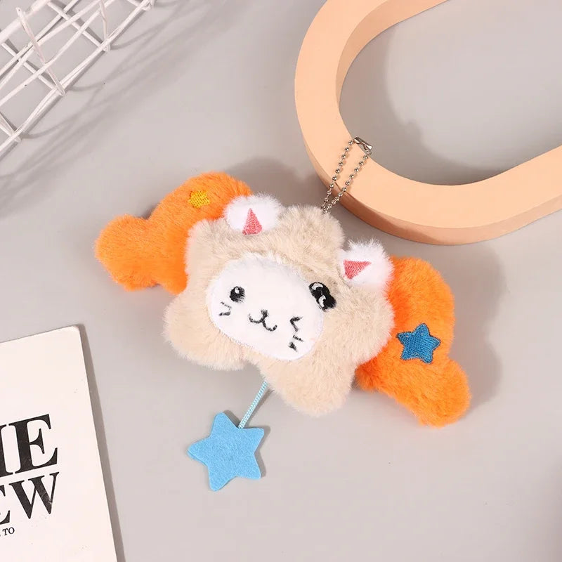 Star Plush Pendant Keychain Bag Charm Cute Doll Hanging Accessory