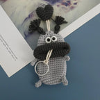 Funny Crochet Sausage Mouth Keychain Key Holder Pouch