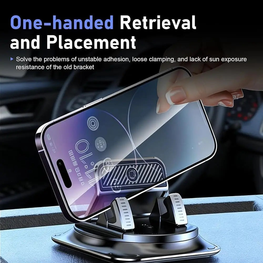 Universal Dashboard Cell Phone Bracket, Non-Slip Silicone Phone Holder with Flexible 360° Rotation for Safe Head-Up Navigation