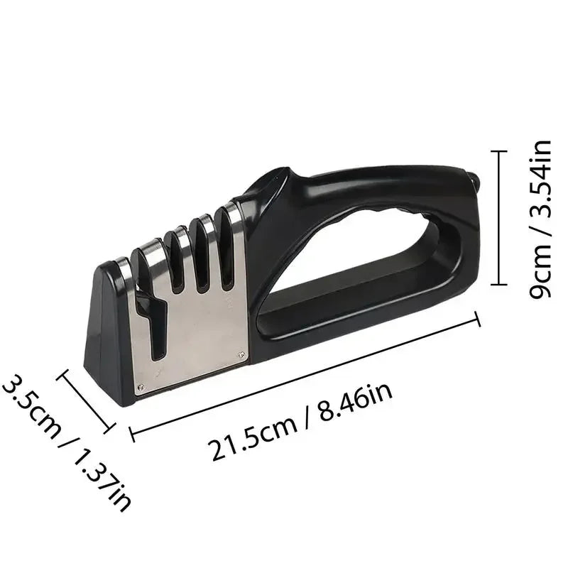 4 Segment Multifunctional Knife Sharpener – Portable Manual Kitchen Sharpener