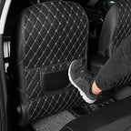 New PU Leather Car Anti-Kick Mats Auto Seat Back Protector Cover For Children Car Back Seat Anti-Dirty Pad Car  Accessories
