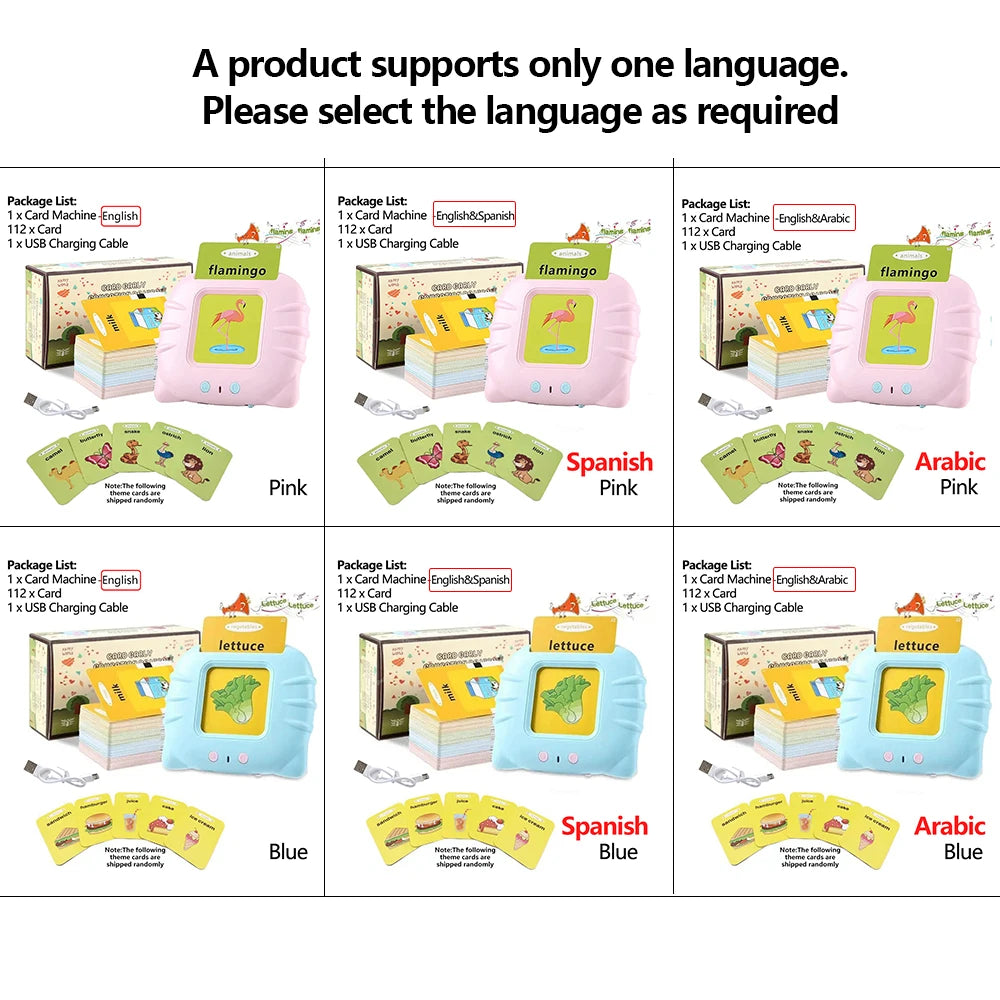 Talking Flash Cards Early Learning Educational Toy for Kids