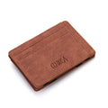Quality PU Leather Mini Men Card Holder Wallets Zipper Coin Pocket Slim Magic Male Wallet Credit Bank Card Case Small Man Purses