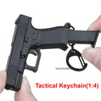 Tactical Pistol Shape Keychain Detachable Car Keyring Accessory