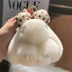 Cute Rabbit Bow Plush Keychain Bag Charm Gift for Girls and Women