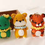 Cute Puppy Crochet Keychain Handmade Dog Bag Charm