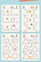 Montessori Reusable Tracing Workbook for Kids Handwriting Practice