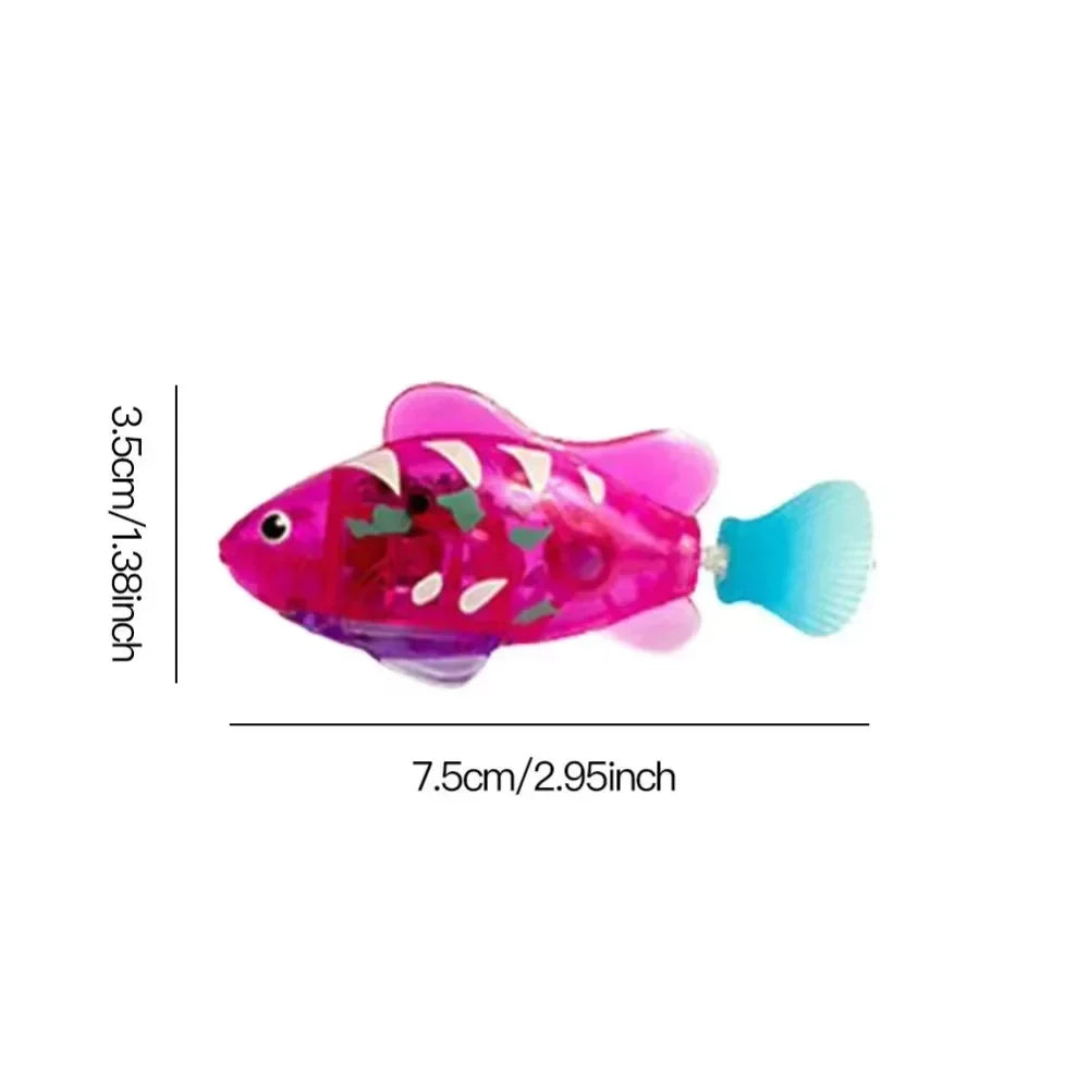 LED Swimming Robot Fish Cat Toy for Interactive Hunting Play