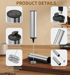 Rechargeable Milk Frother – Handheld Foam Maker & Drink Mixer