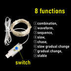 Led Copper Wire Fairy Lights USB Powered LED String Lights 8 ModeOutdoor Lamp Garland Luces for Christmas Party Wedding Decor